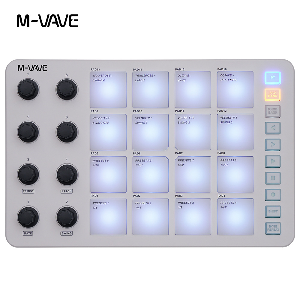 M-Vave Smc-Pad Wireless Midi P - Midi Controller Pad recension och pris