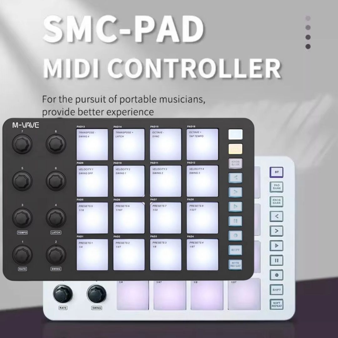 M-VAVE SMC-PAD Wireless MIDI C - Midi Controller Pad recension och pris